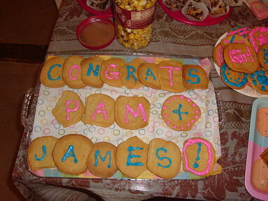 congratulations cookies later rearranged to spell "CAN RATS GO APE!"