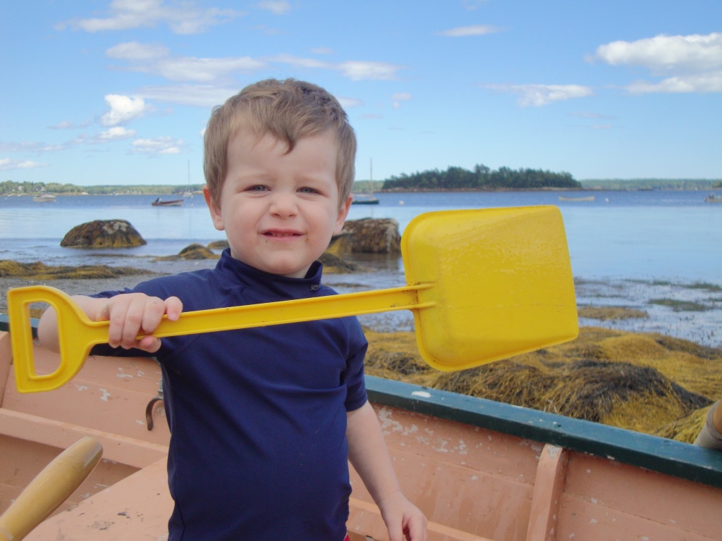 Toddler with Shovel Toddler with Shovel