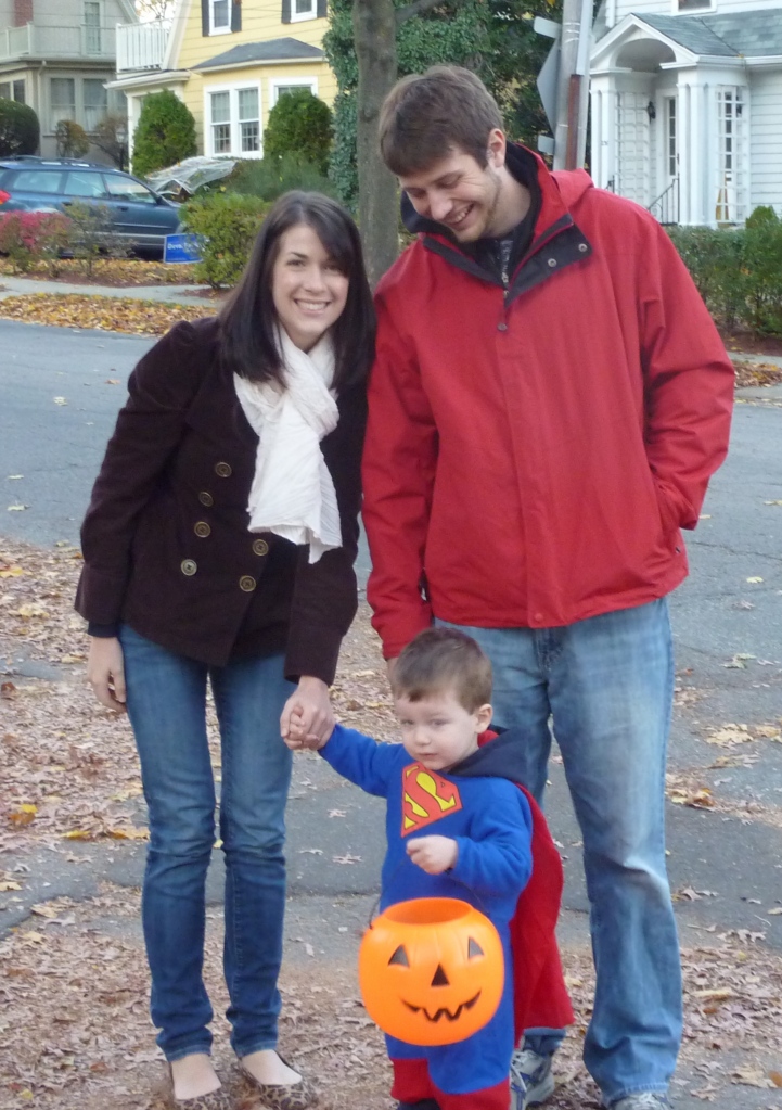 trick-or-treating parents, toddler trick or treating
